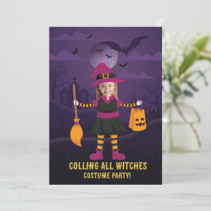 Invitation Appel à toutes les sorcières Halloween Costume Par