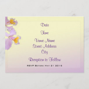 Invitation Appel de mariage à thème Iris violet