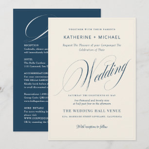 Invitation Appel romain script Calligraphie&Details QRcode Ma