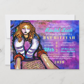 Invitation APPELÉ À L'Invitation Bat mitzvah DE TORAH