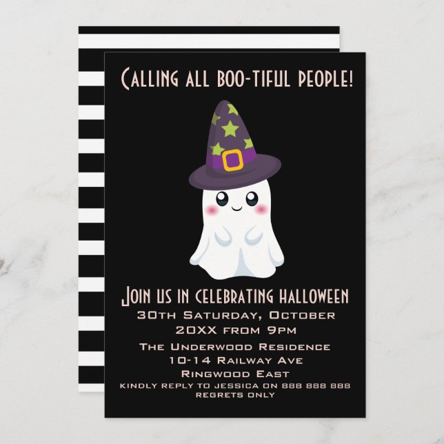 INVITATION APPELER TOUTES LES PERSONNES BOUTIFIÉES (Devant / Derrière)