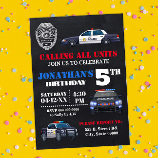Invitation Appeler Toutes Les Unités De Police N'Importe Quel