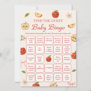 Invitation Apple of My Eye Baby shower Trouvez le Bingo invit