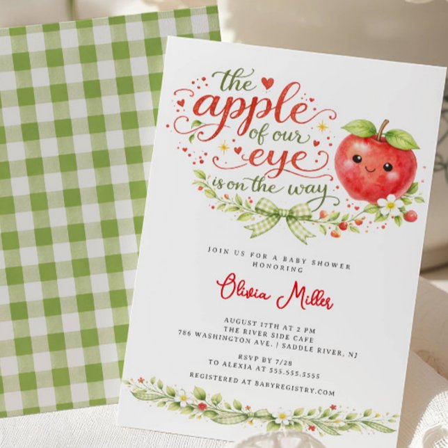 Invitation Apple of Our Eye Baby Shower Invite (Créateur téléchargé)