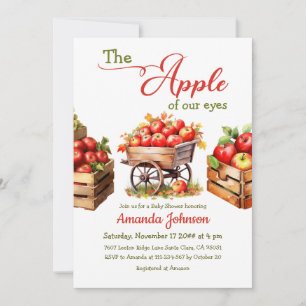 Invitation Apple of Our Eyes Fall Fresh Market Baby shower