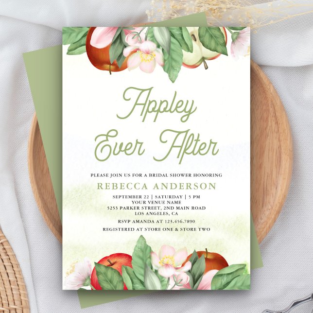 Invitation Appley Ever After Mariage Apple Fête de Mariage (Créateur téléchargé)