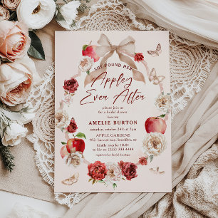 Invitation Appley Jamais après la Fête des mariées florale