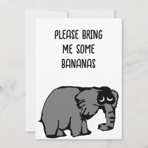 Invitation Apportez-Moi Des Bananes, S'Il Vous Plaît.