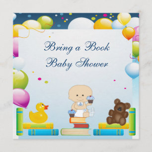 Invitation Apportez un bébé de livre et un baby shower de