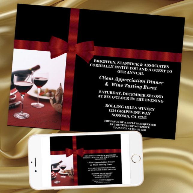 Invitation Appréciation des clients d'événement d'entreprise (Corporate Event Client Appreciation Invitation. Instant download and printed invitations available.)