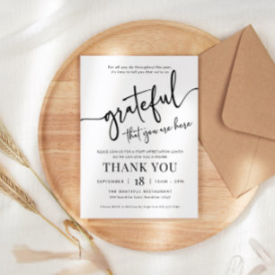 Invitation Appréciation Invitation, Reconnaissant Pour Vous I