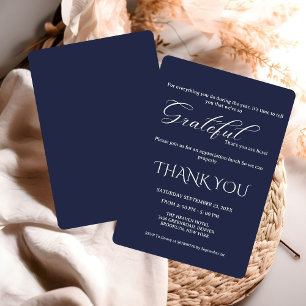 Invitation Appréciation minimaliste de la marine bleue et de