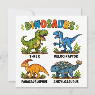 Invitation Apprentissage des espèces de dinosaures pour les e
