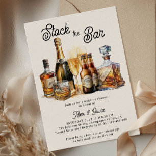 Invitation Approvisionner le bar Couple Mariage Baby Shower