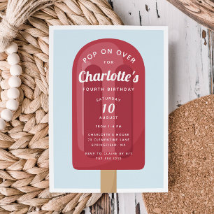 Invitation Appuyer sur Popsicle Summer Anniversaire de enfa