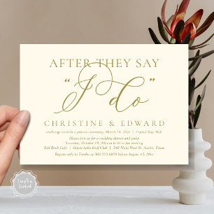 Invitation Après Avoir Dit Que Je Le Fais, Dîner Mariage Elop