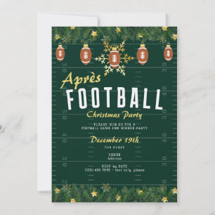 Invitation Après Football Dîner de Noël Fête Sportive