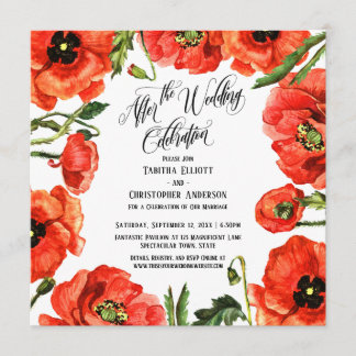 Invitation Après la célébration de mariage Couronne de coquel