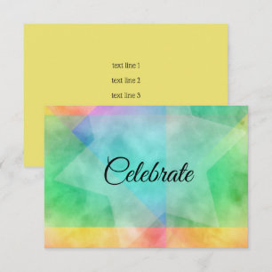 Invitation Après le bloc de couleur de la partie Aquarelle De