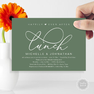 Invitation Après le déjeuner, pour toujours, fête romantique 