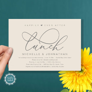 Invitation Après le déjeuner, pour toujours, fête romantique 