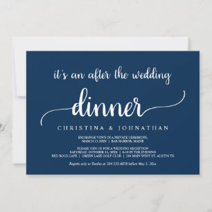 Invitation Après le dîner de mariage, Élopement rustique mode