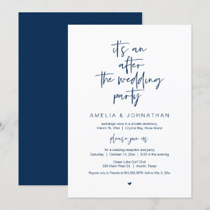 Invitation Après le mariage, Fête de Fiançailles en fuite, Bl