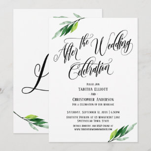 Invitation Après le scénario de la célébration de mariage et 