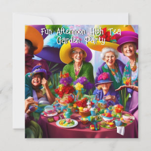 Invitation Après-midi amusant des dames Thé élevé Fête de jar