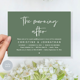 Invitation Après-midi, Brunch Mariage de la Poste moderne