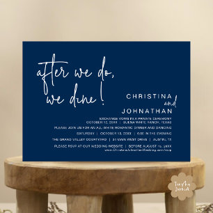 Invitation Après, Nous Dînons, Dîner Romantique Mariage