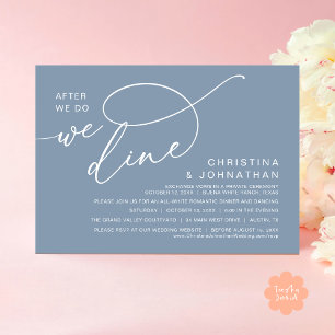 Invitation Après Nous Faire, Nous Dînons, Dîner de Mariage Ro