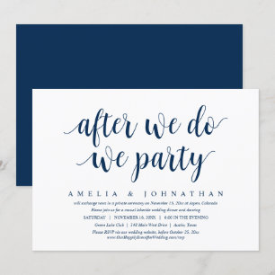Invitation Après Nous, Nous Faisons La Fête, Dîner Mariage El