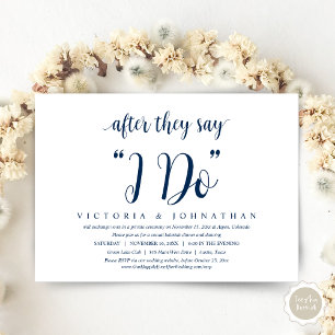 Invitation Après Qu'Ils Disent Je FAIS, Mariage Elopement Dîn