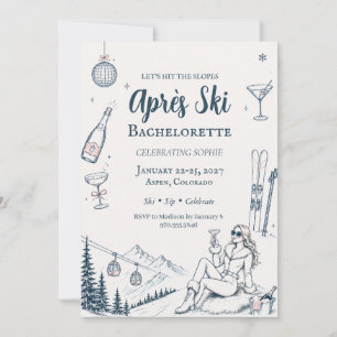 Invitation Après-Ski Alpine Chic Week-end de Bachelorette