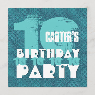 Invitation AQUA BLUE 10e anniversaire Fête 10 ans V02A9