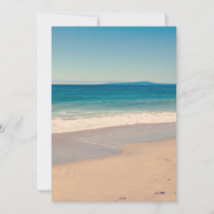 Invitation Aqua Blue Beach Sand and Sea Scene
