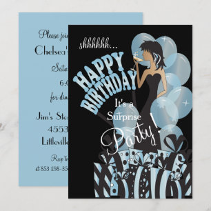 Invitation Aqua du nom de la fille do-it-yourself de diva