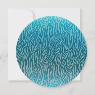 Invitation Aqua Ombre Zebra Sweet sixteen d'impression