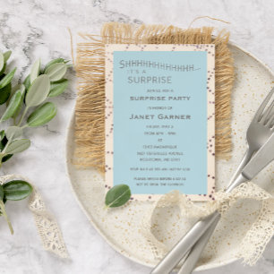 Invitation Aqua Surprise Anniversaire Personnalisé Age Invita