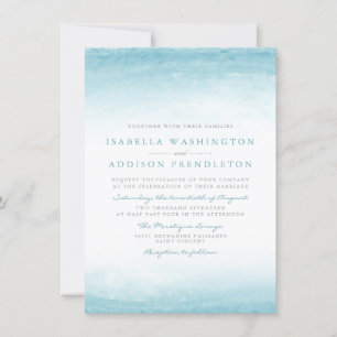 Invitation Aqua Tides   Mariage aquarelle