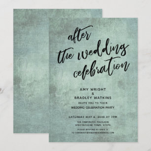 Invitation Aqua Vintage Cérémonie après le mariage