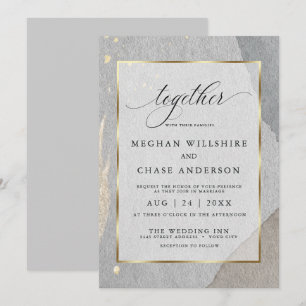 Invitation Aquarelle Abstraite Rustique moderne