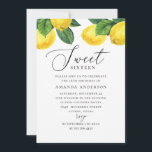 Invitation Aquarelle agrumes Doux 16. Script de jardin de cit<br><div class="desc">Aquarelle citron citron doux invitation 16 anniversaire. Veuillez me contacter si vous avez besoin d'autres articles.</div>