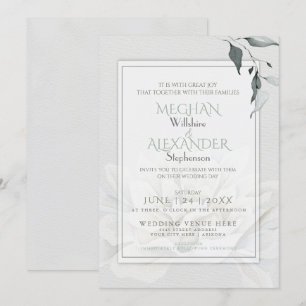 Invitation Aquarelle Alabaster Dahlia