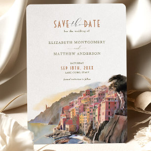 Invitation Aquarelle Amalfi Coast Wedding Enregistrer La Cart