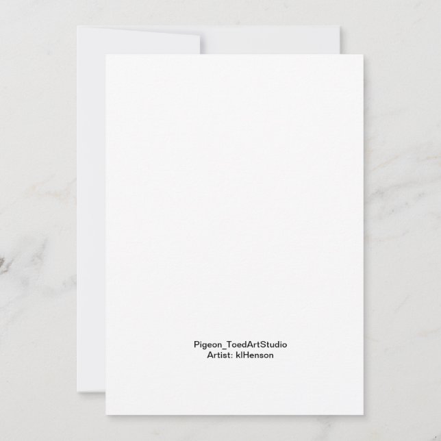 Invitation Aquarelle amusante et capricieuse. (Dos)