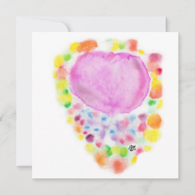 Invitation Aquarelle aquarelle Art Rush des couleurs 1 (Devant)