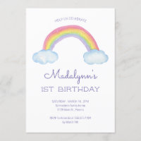 Aquarelle Arc-en-ciel et Arc-en-ciel Enfants Anniv