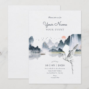 Invitation Aquarelle art paysage naturel